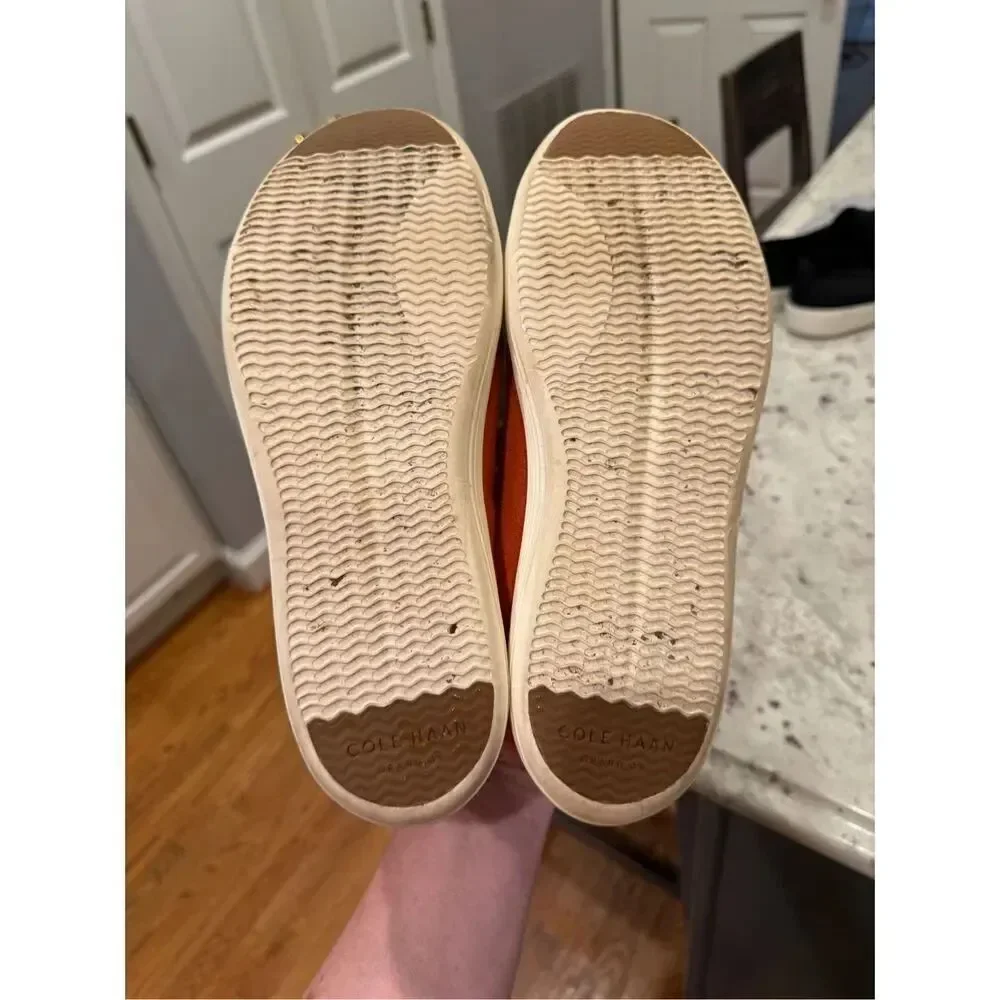 Cole Haan Grand 0.S Orange Suede Sneakers sz 10-1/2